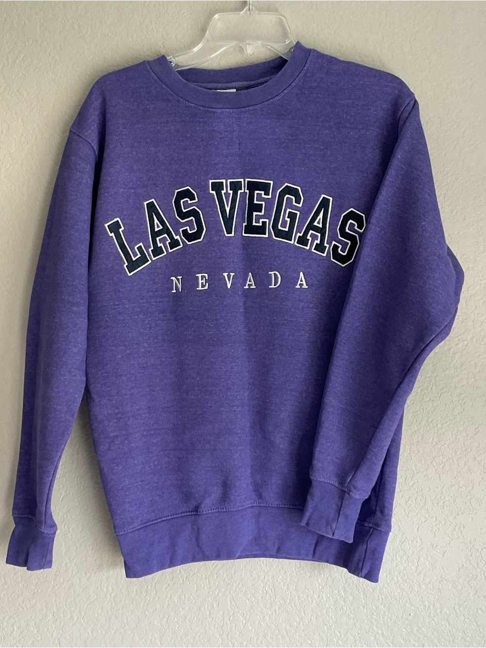 Crazy Apparel Light Purple Las Vegas Nevada Crewneck Pullover Sweater women’s S